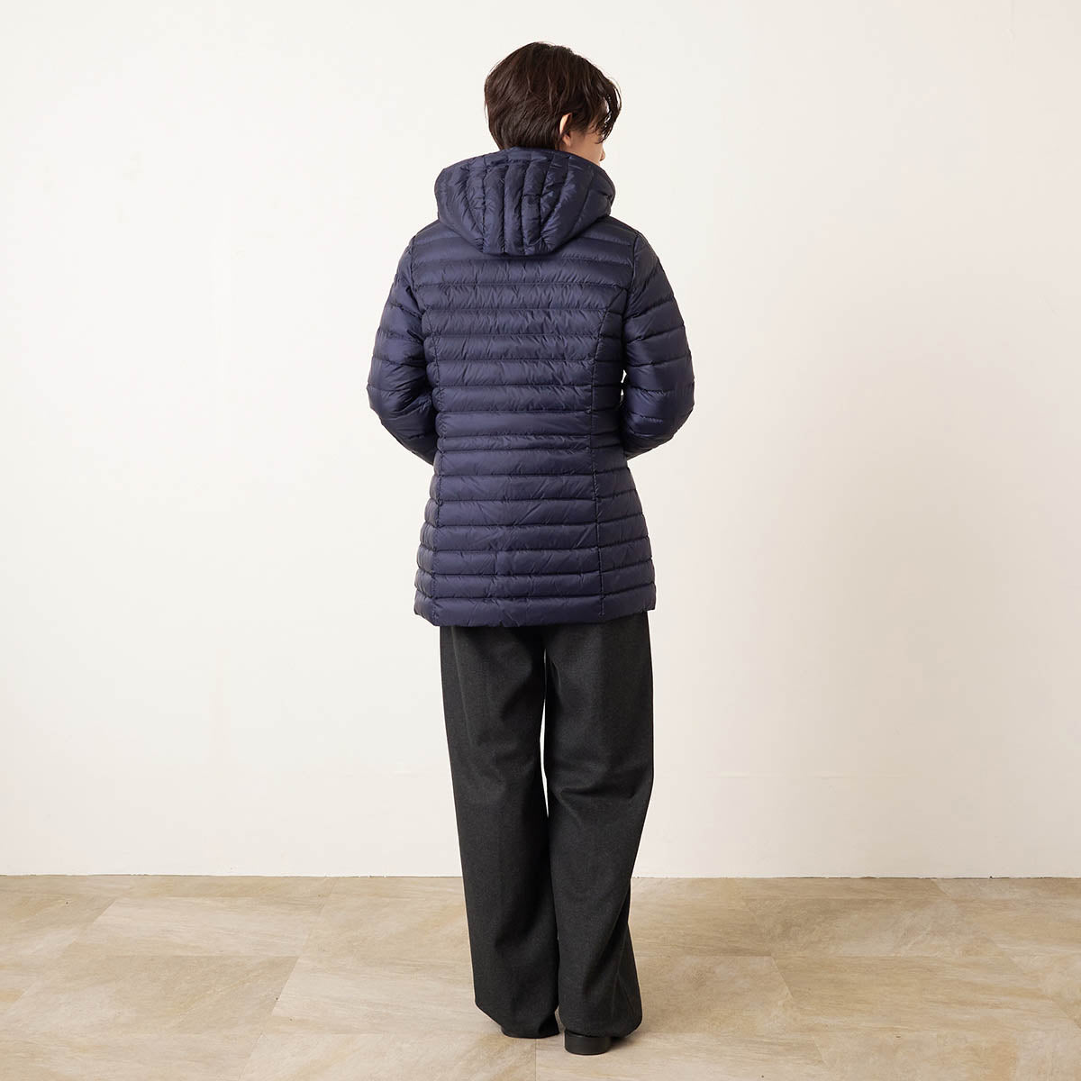ジョット JOTT ダウンジャケット ヌール 2.0 MID-LENGTH HOODED PUFFER JACKET FW23WDOW13 NAVY (ネイビー) ネイビー