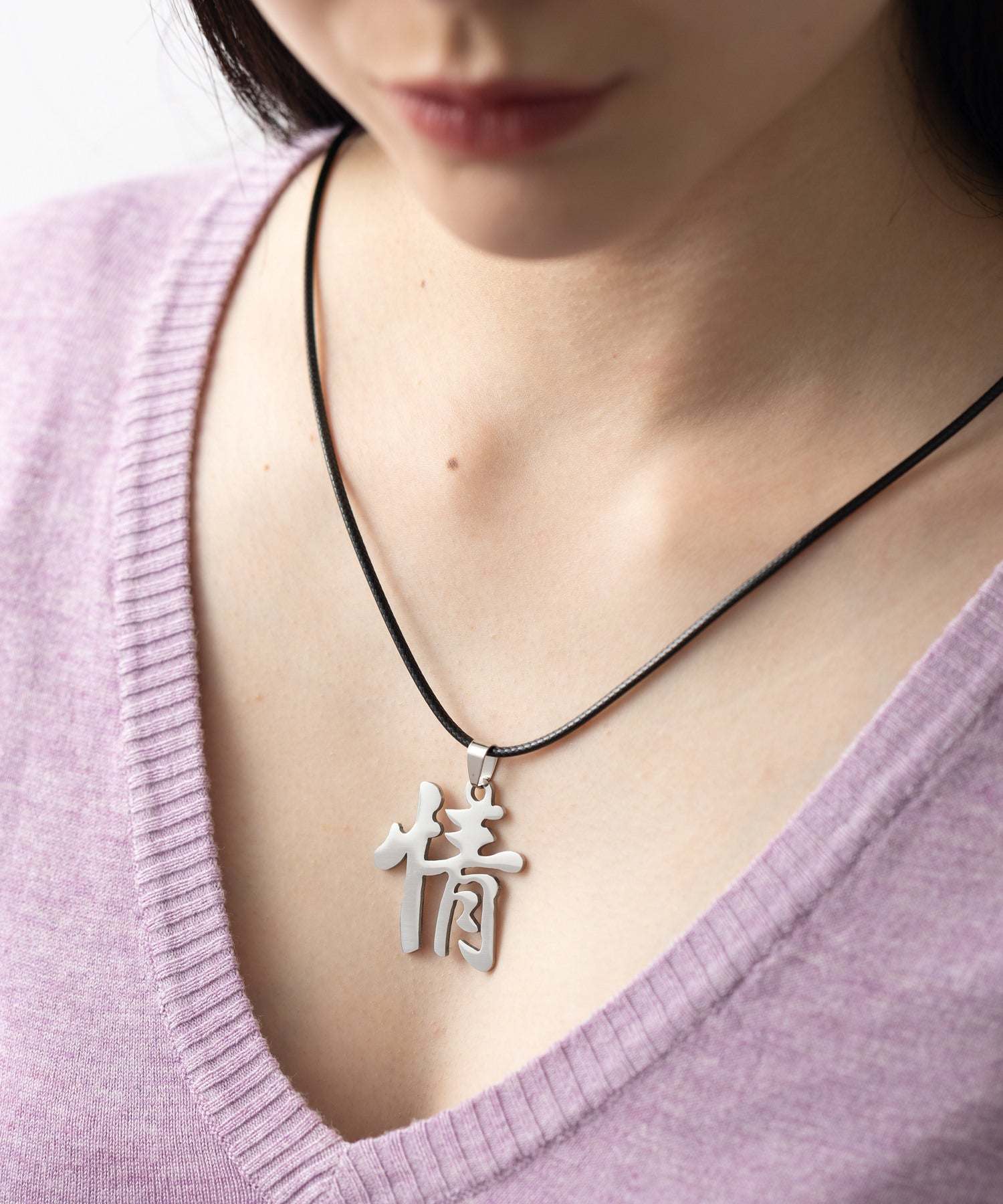 ジョン JON 【KANJI SPIRIT】漢字ペンダントネックレス (シルバー) シルバー