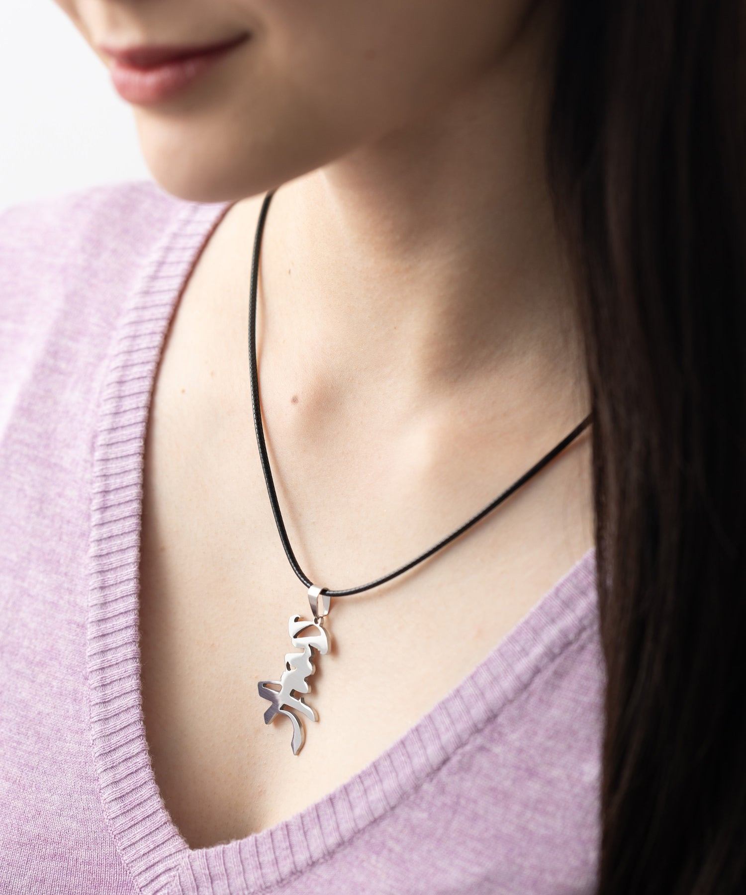 ジョン JON 【KANJI SPIRIT】漢字ペンダントネックレス (シルバー) シルバー