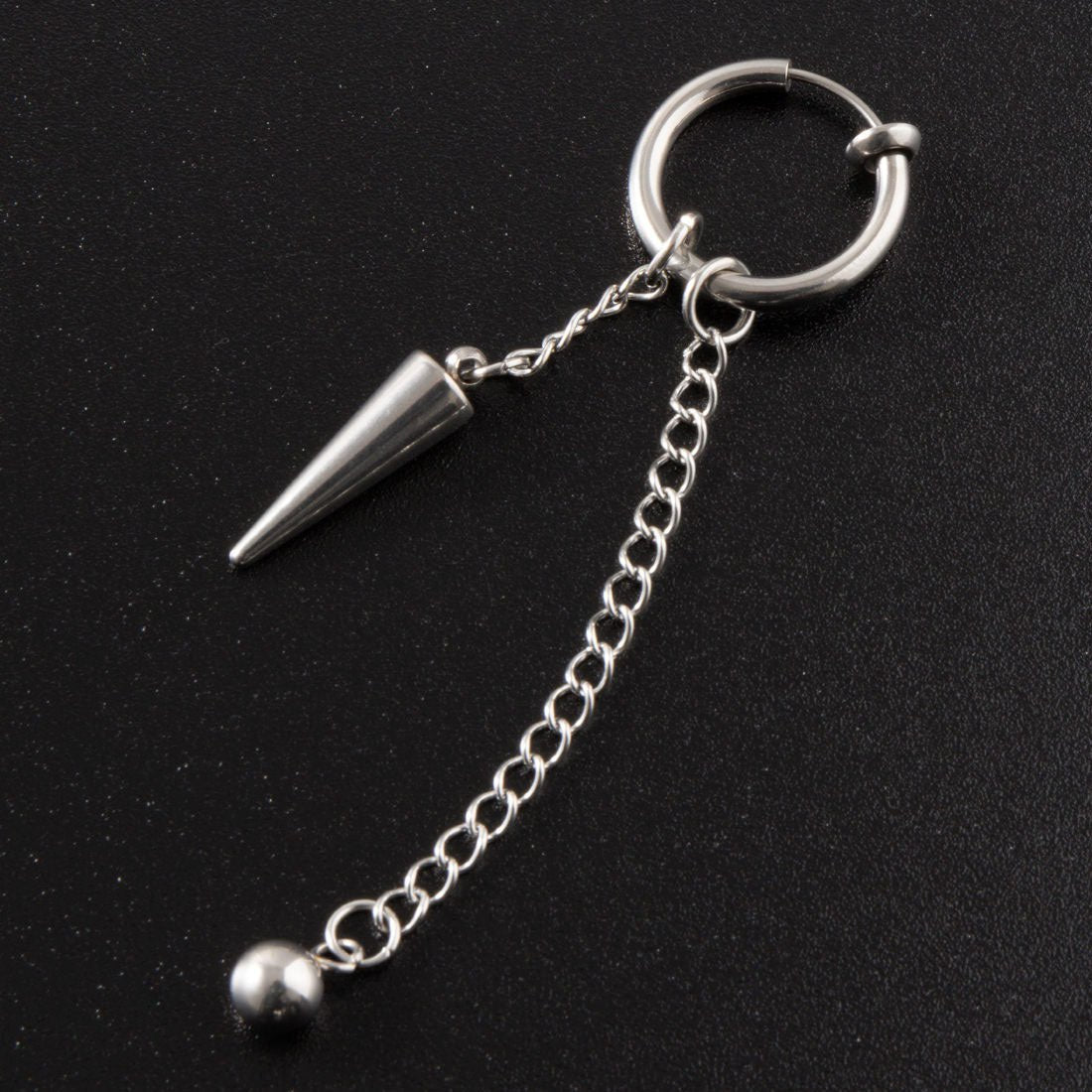 ジョン JON ステンレスイヤリング(片耳用) アシンメトリー (シルバー01) シルバー01