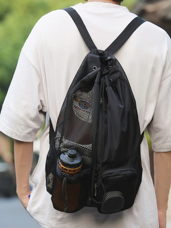 リバランス REBALANCE 巾着バックパック ナップザック (ブラック) ブラック