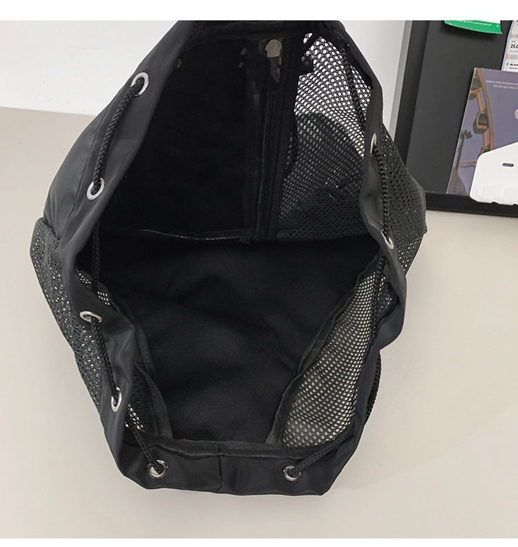 リバランス REBALANCE 巾着バックパック ナップザック (ブラック) ブラック