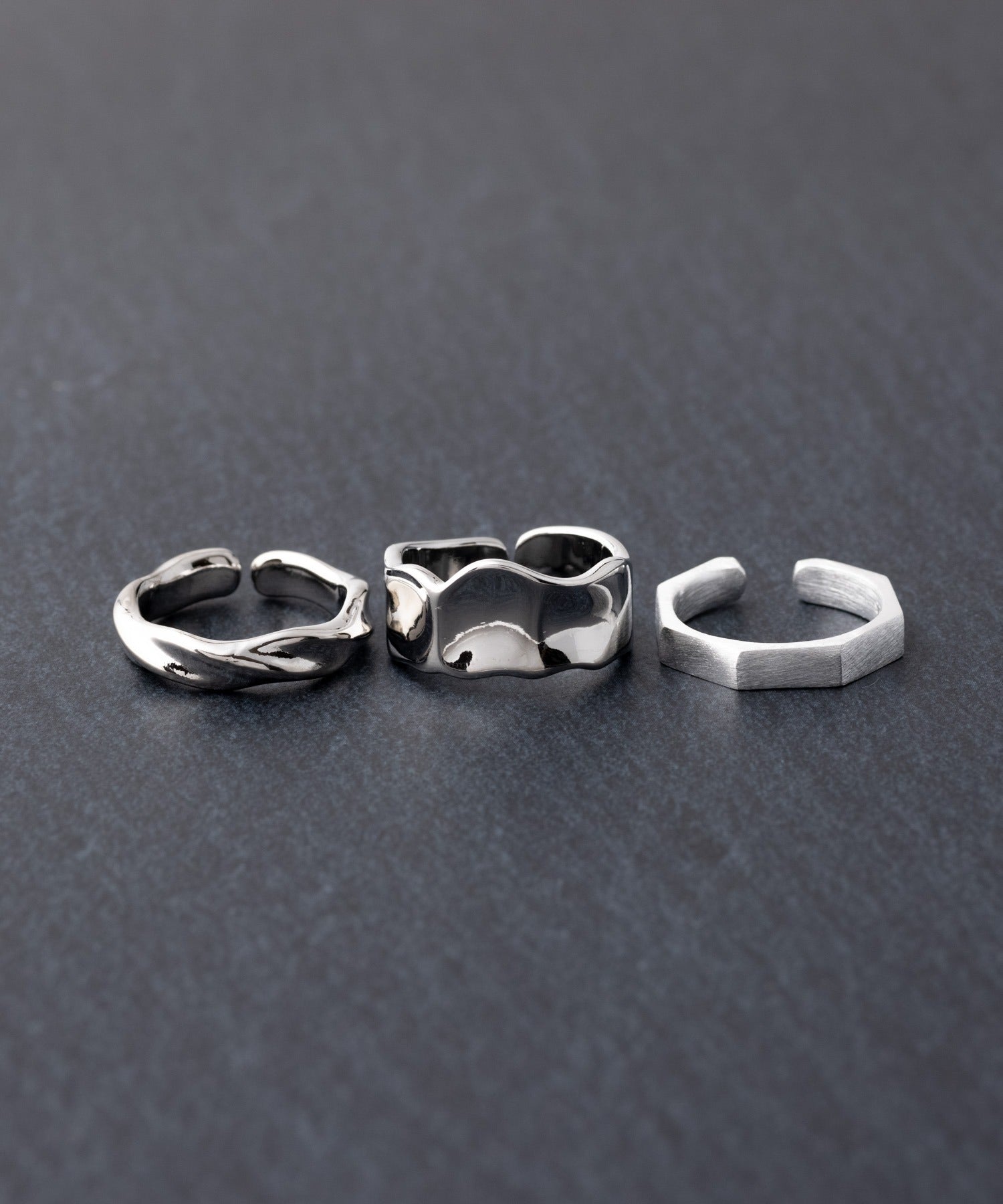 リバランス REBALANCE メンズリング 3点セット【サイズ調整可能】