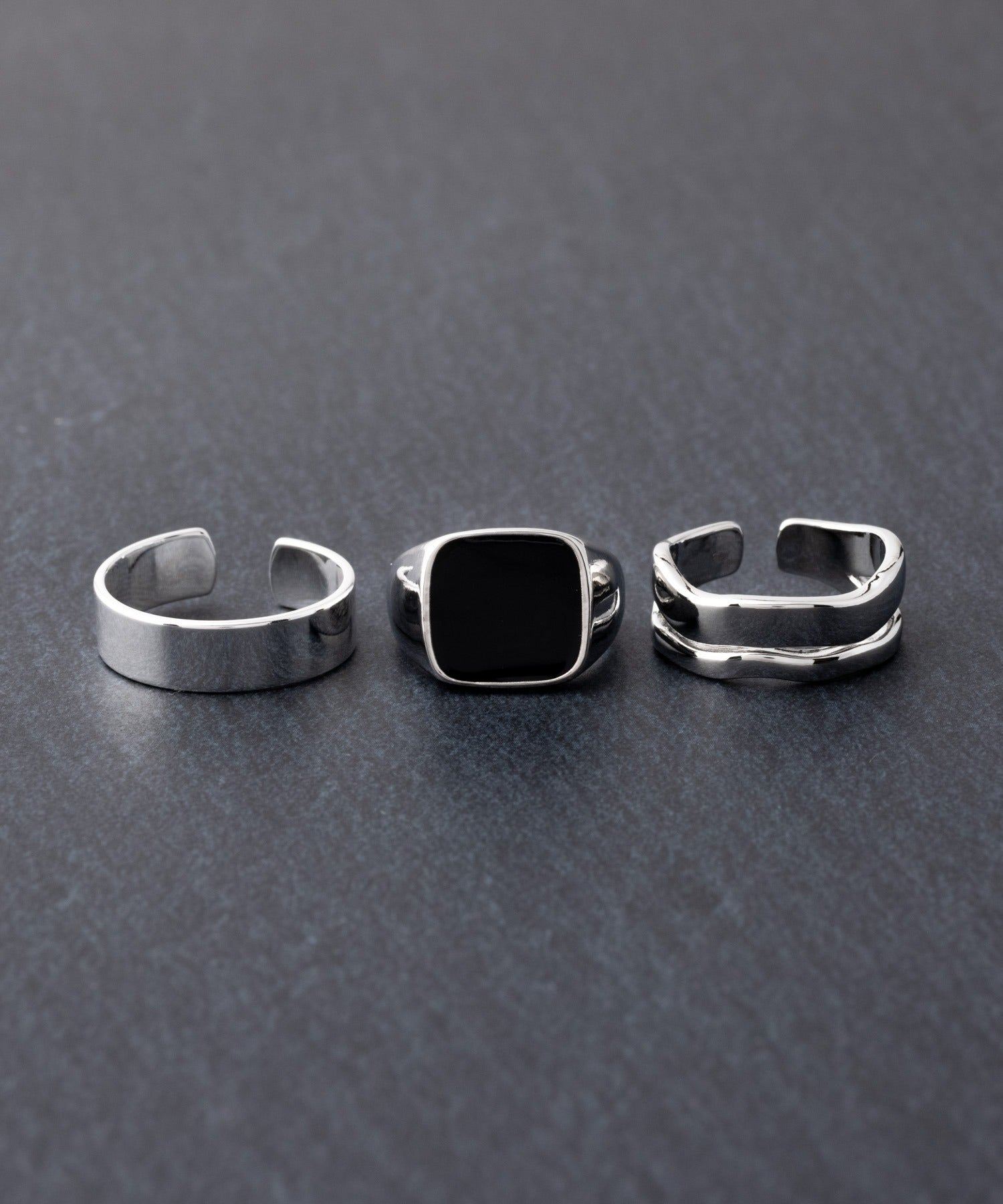 リバランス REBALANCE メンズリング 3点セット【サイズ調整可能】