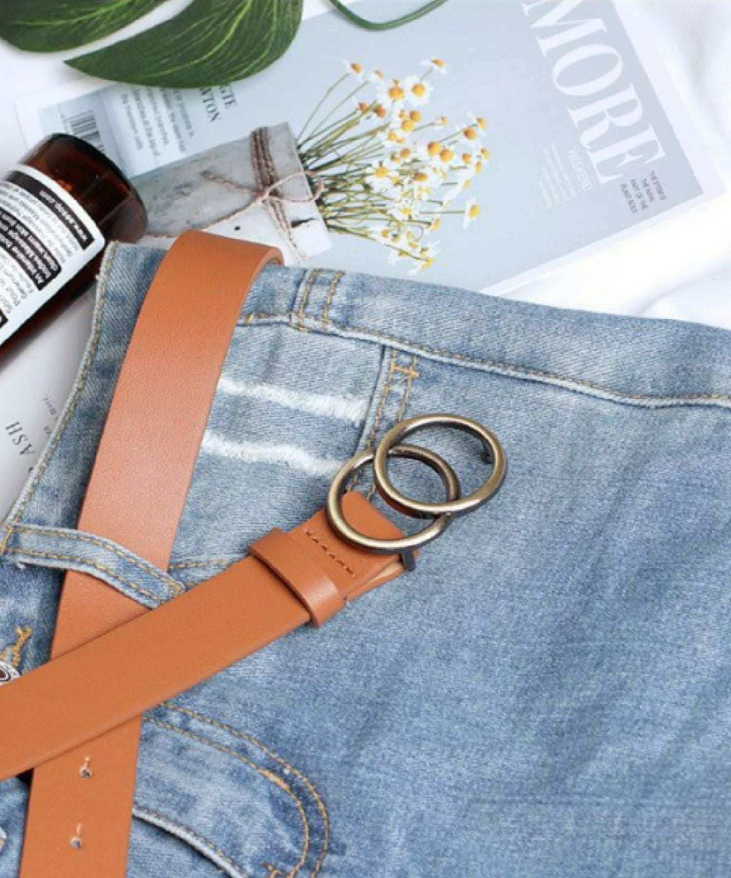 Rebalance Ladies Double Ring Buckle Belt