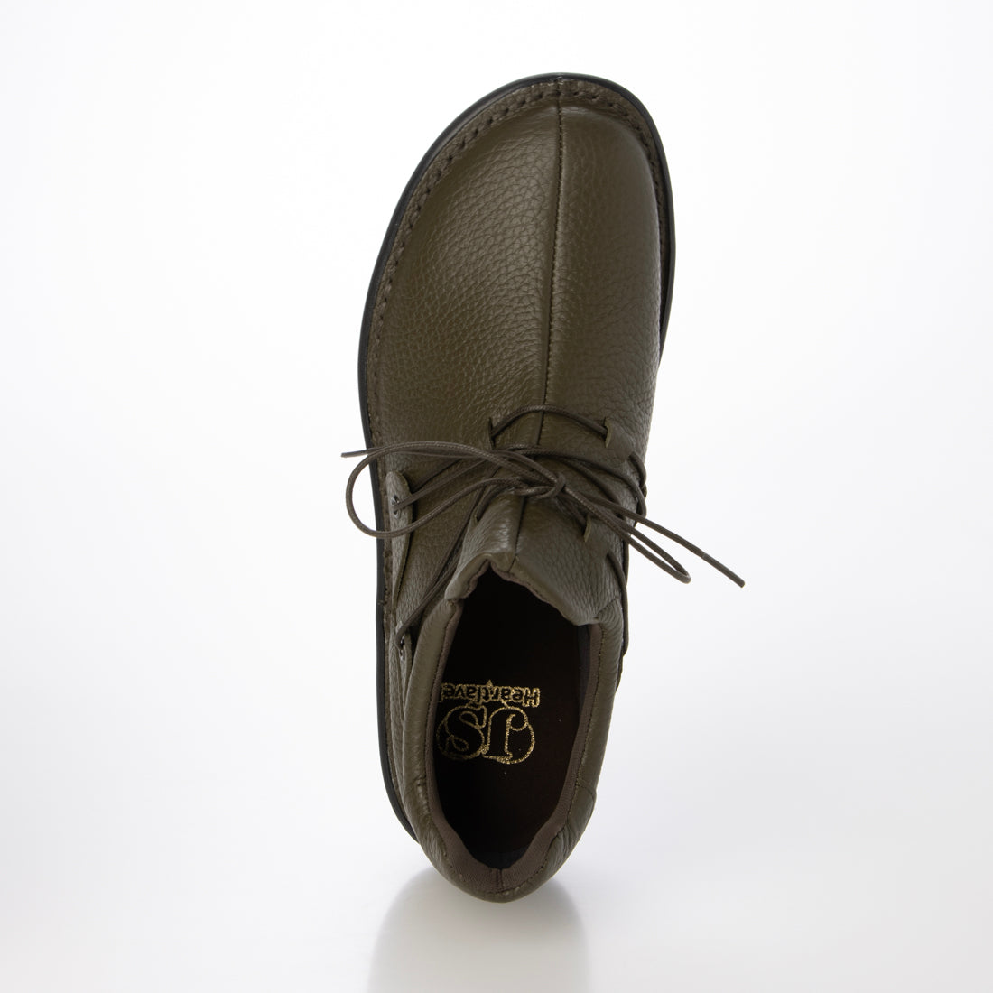 ジェイエス ハートレーベル JS Heartlavel アクセントシューレースデザイン コンフォート レザースリッポン (オリーブ) オリーブ