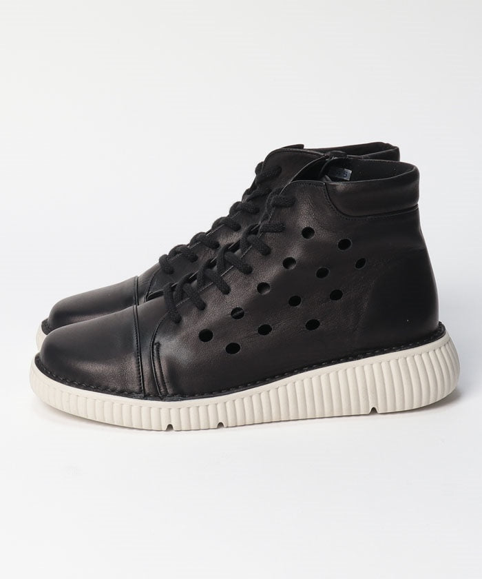 ジェイエス ハートレーベル JS Heartlavel 本革 軽量 ゆったり4E レースアップ ハイカット シューズ