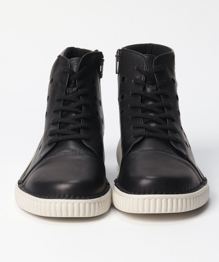 ジェイエス ハートレーベル JS Heartlavel 本革 軽量 ゆったり4E レースアップ ハイカット シューズ