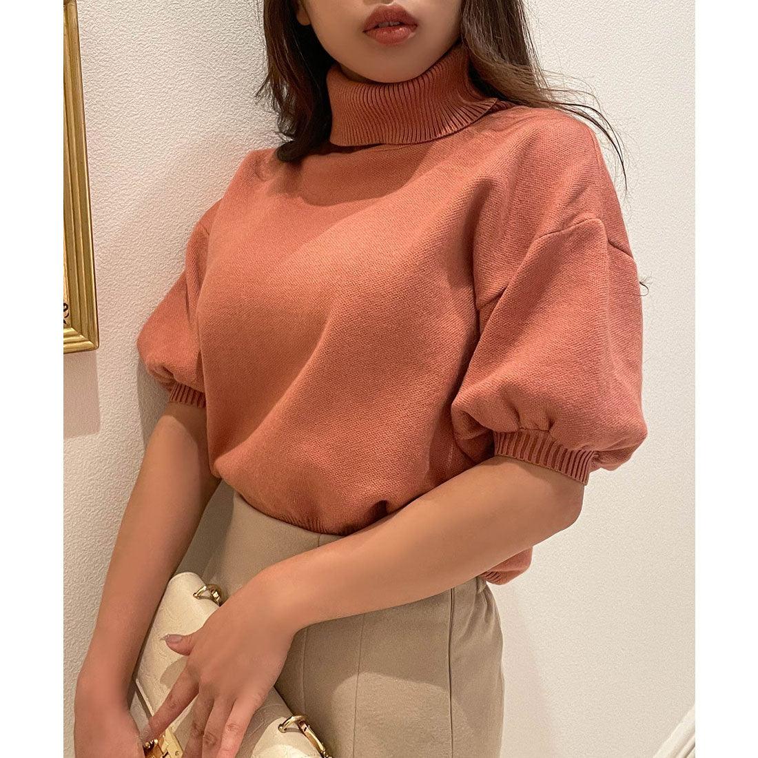 ジュリアブティック JULIA BOUTIQUE バルーンスリーブタートルネックニットトップス/22504