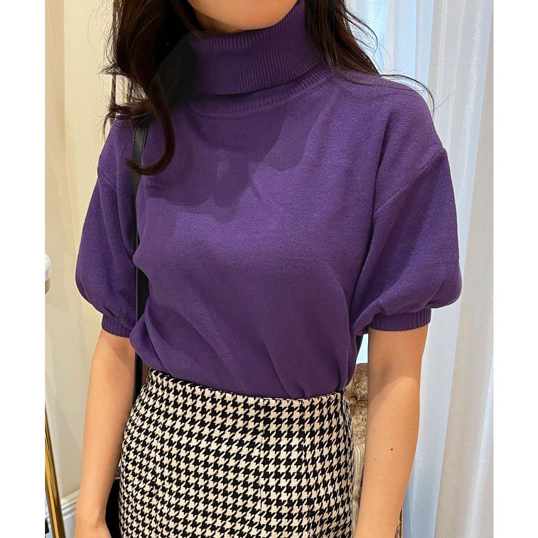 ジュリアブティック JULIA BOUTIQUE バルーンスリーブタートルネックニットトップス/22504