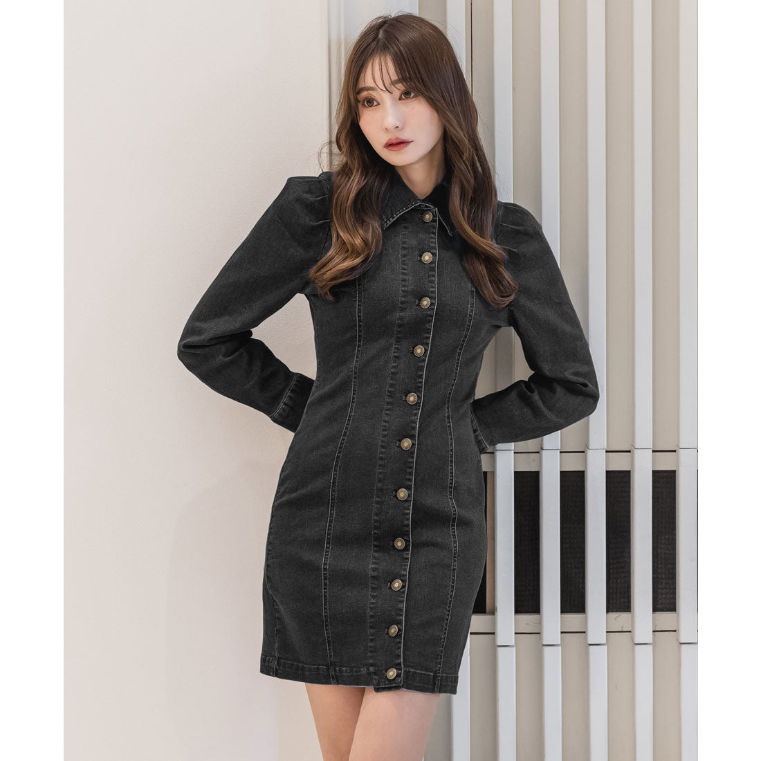 Julia Boutique Denim Mini Length Tight Dress/23009
