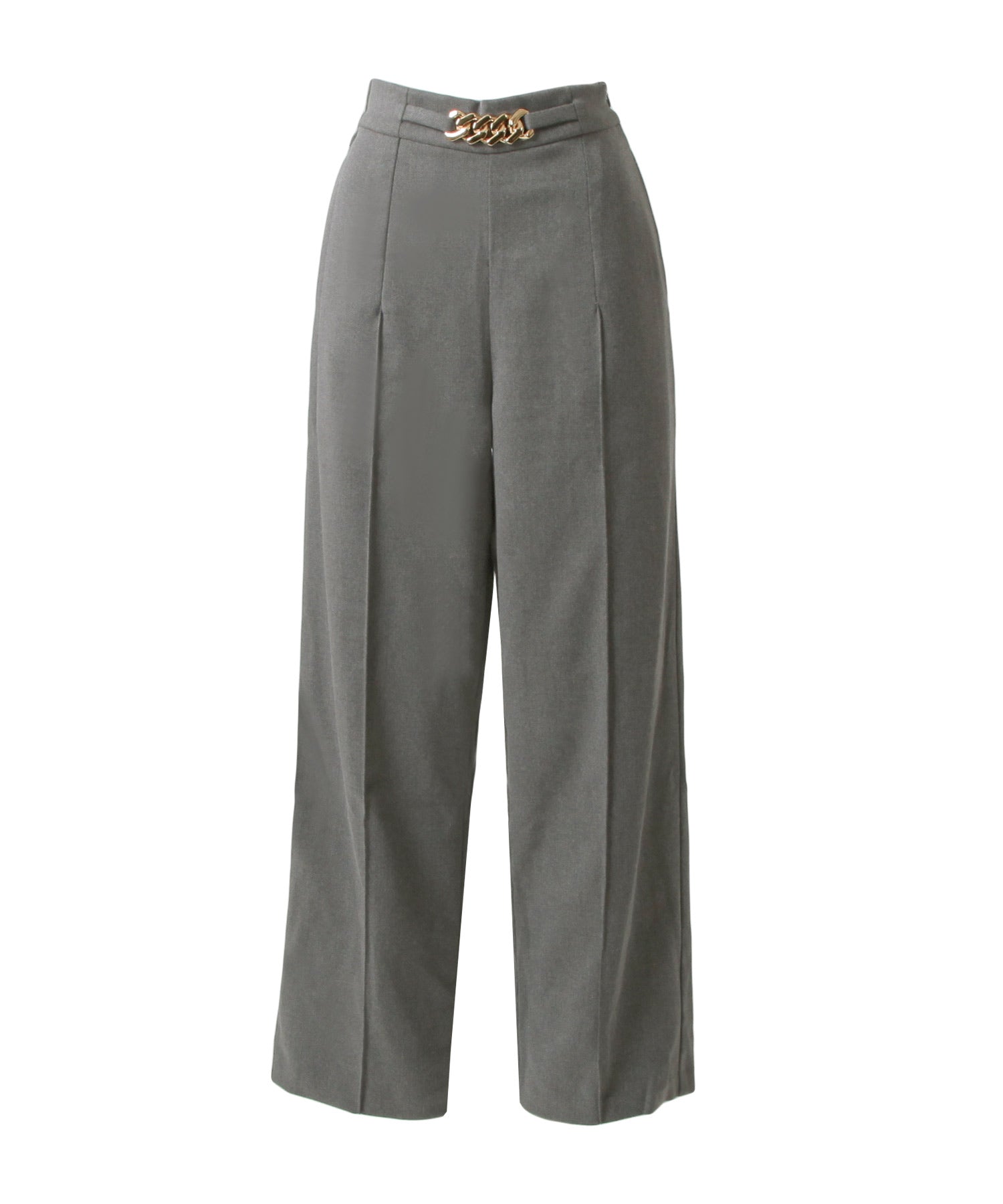 JULIA BOUTIQUE Chain design high waist straight pants/23590