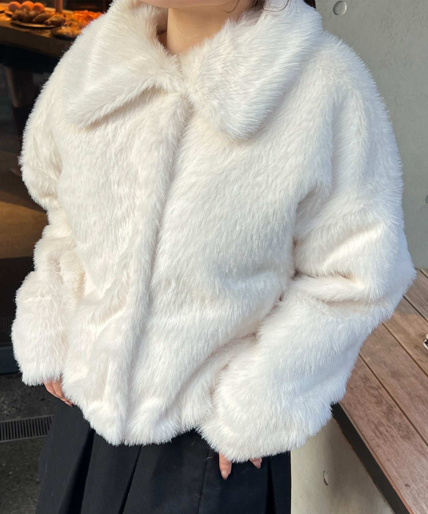 JUNOAH Fur Short Coat