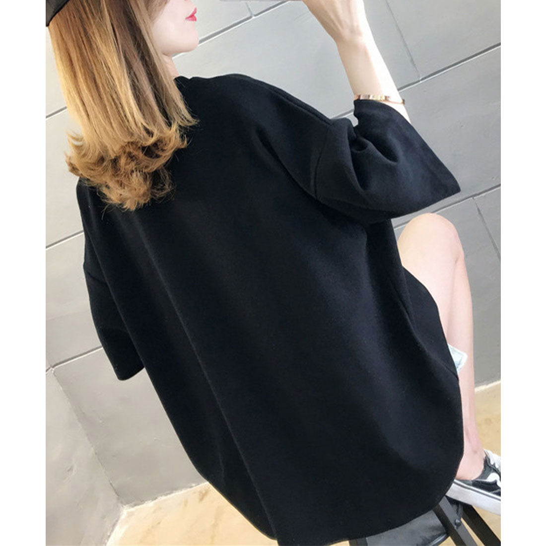 Junoah JUNOAH Printed Big T-shirt Korean Fashion Spring Summer Autumn Korea Tops Short Sleeve Spring Clothes Summer Clothes