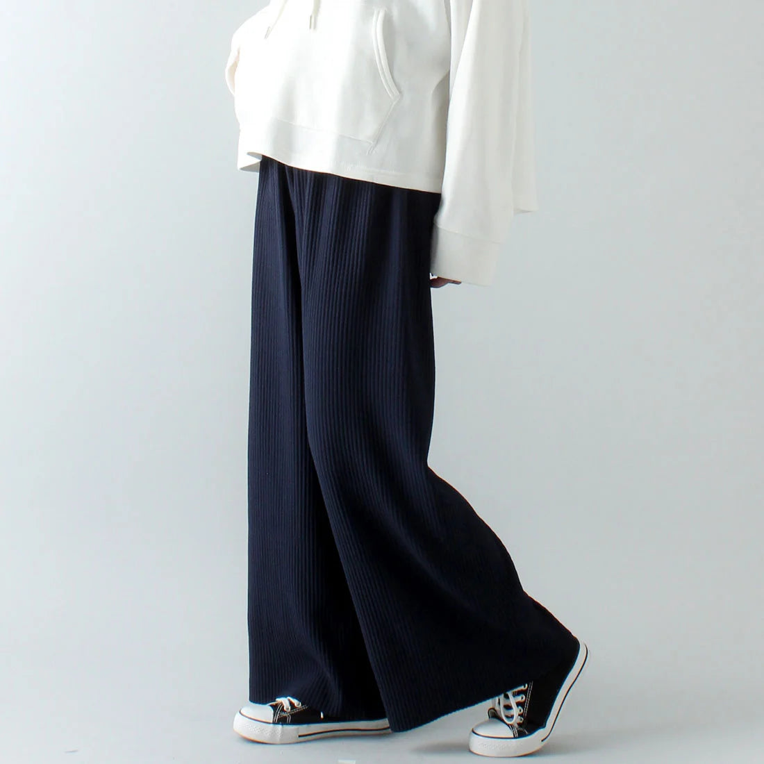 ジュノア JUNOAH プリーツリラックスワイドパンツ