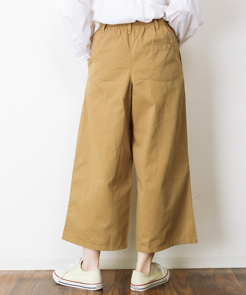 ジャングルジャロピー JUNGLE JALOPY 大きいサイズ レディース チノ ワイドパンツ ウエストゴム スーパーワイド ビッグサイズ オーバーサイズ ゆったり コットンパンツ ツイルパンツ チノパン ボトムス ガウチョパンツ 韓国ファッション