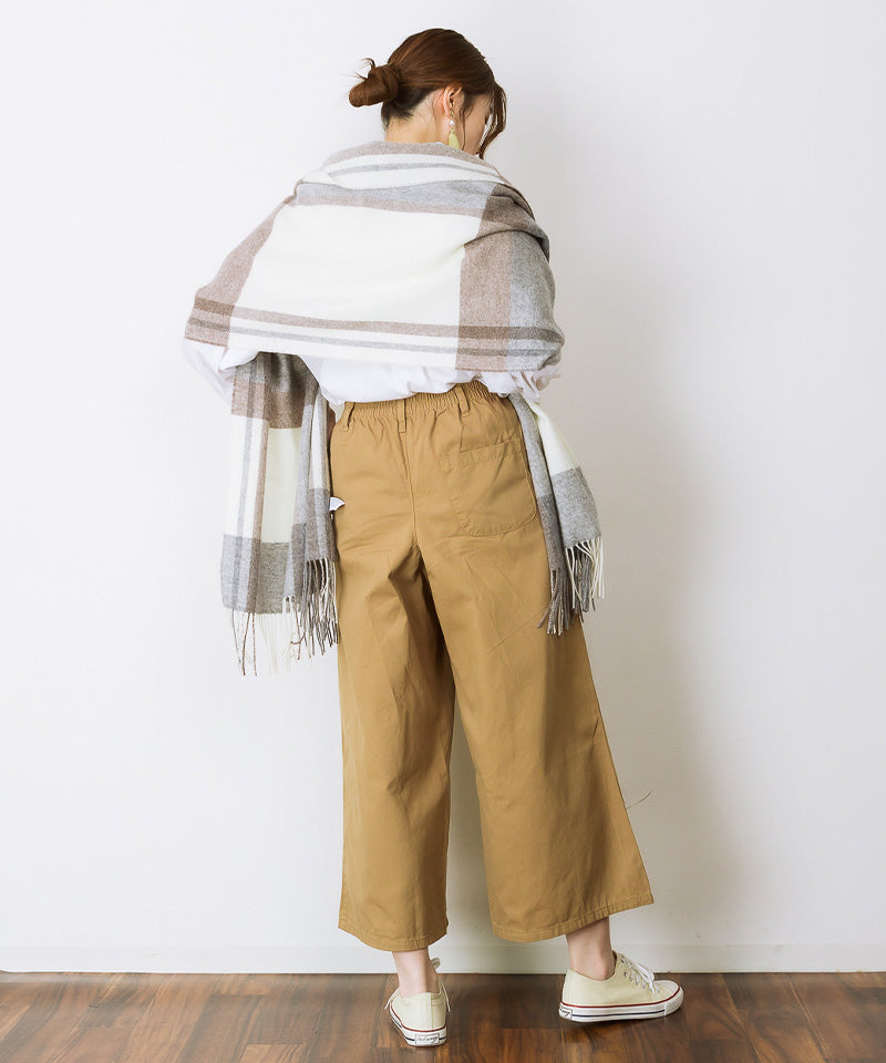 ジャングルジャロピー JUNGLE JALOPY 大きいサイズ レディース チノ ワイドパンツ ウエストゴム スーパーワイド ビッグサイズ オーバーサイズ ゆったり コットンパンツ ツイルパンツ チノパン ボトムス ガウチョパンツ 韓国ファッション