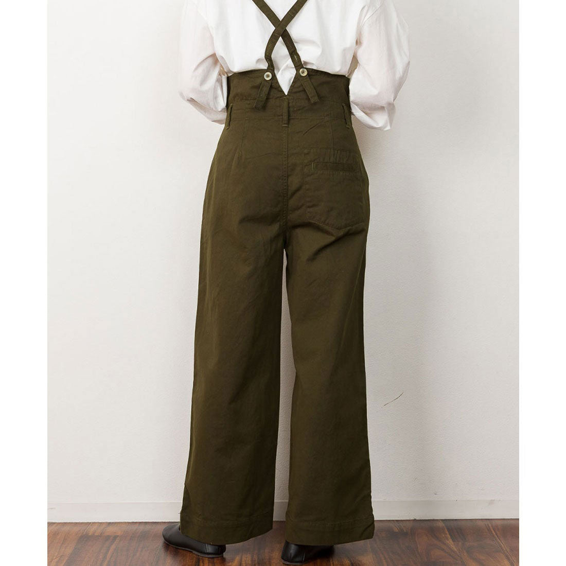 ジャングルジャロピー JUNGLE JALOPY サスペンダー付きハイウェストツイルパンツ
