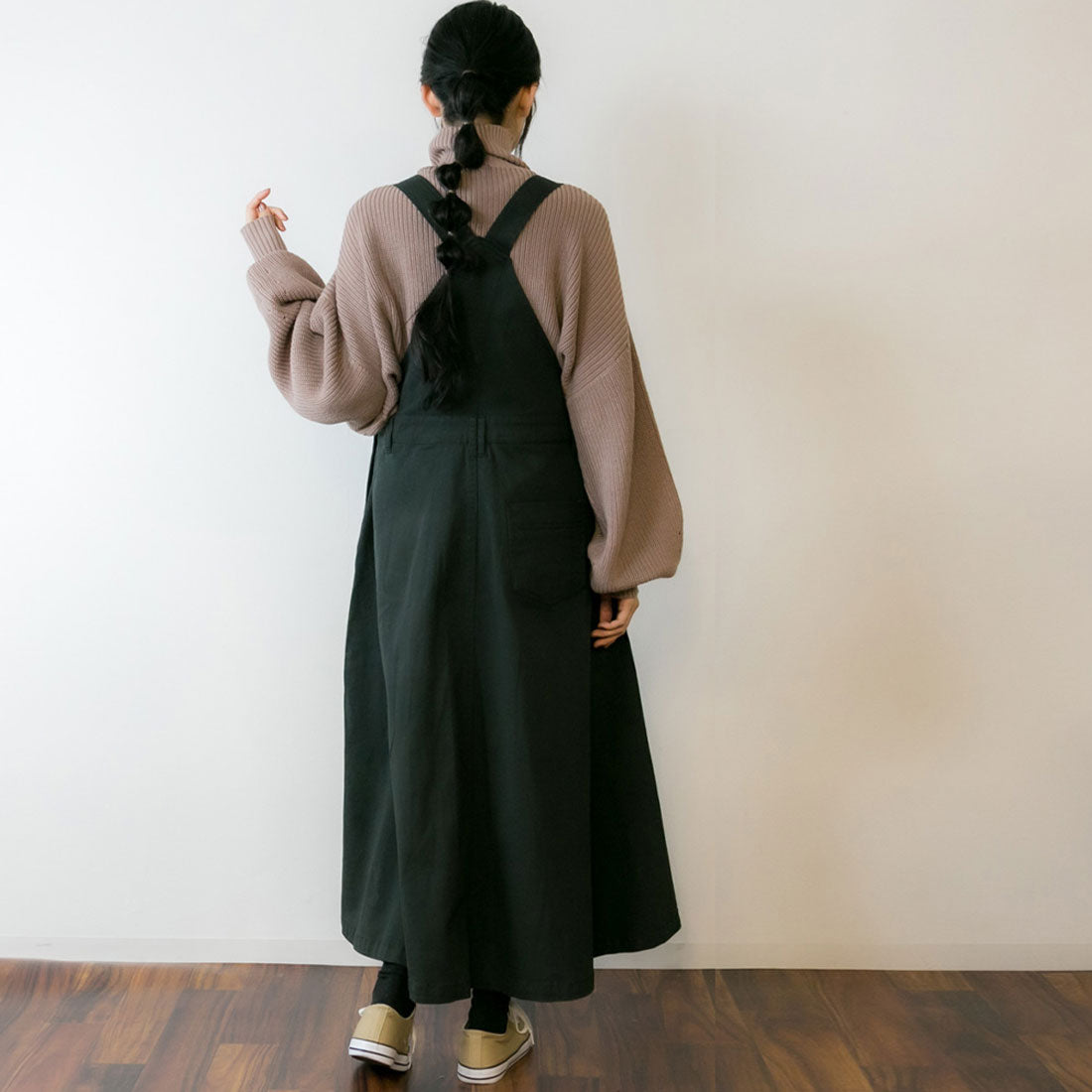 ジャングルジャロピー JUNGLE JALOPY マキシ丈フレアサロペスカート レディース 大きいサイズ M L LL 3L 4L 黒 ベージュ カーキ