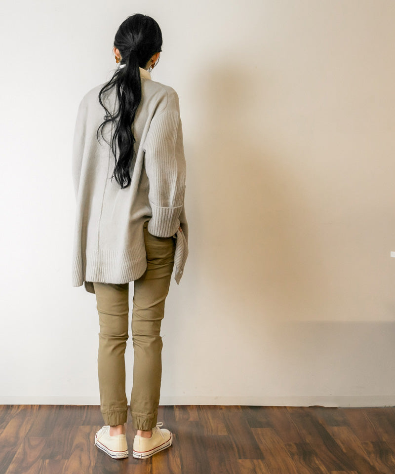 ジャングルジャロピー JUNGLE JALOPY ツイルジョガーパンツ ゆったり リラックス 美脚 伸縮 伸び チノパンツ イージーパンツ オフィス 可愛い 大きいサイズ ビッグサイズ ビッグシルエット カーキ ベージュ ブラック M L XL