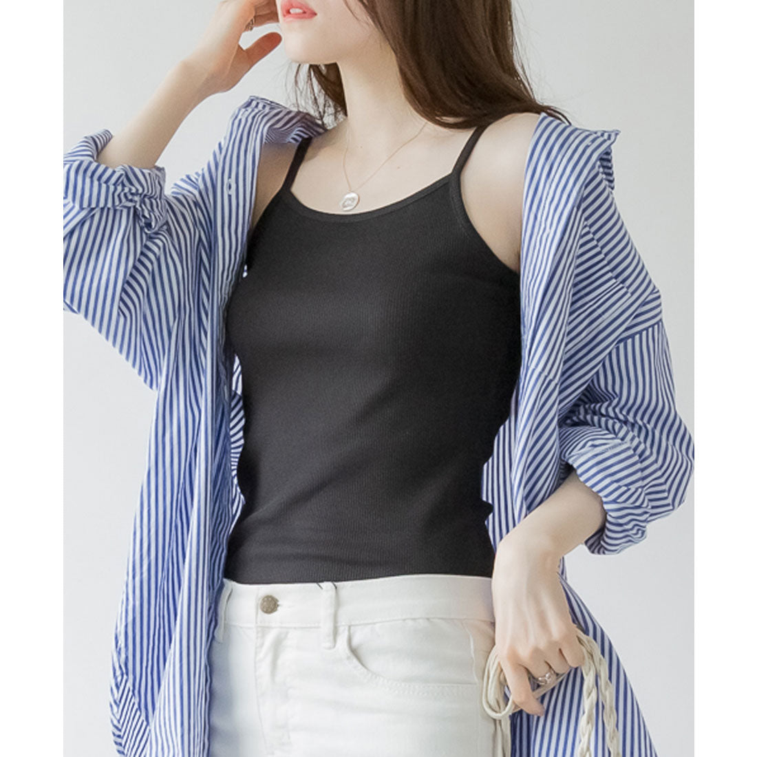 ジャングルジャロピー JUNGLE JALOPY コットンリブキャミソール カットソー インナー 丸首 重ね着 春コーデ レディース カジュアル ビッグサイズ 楽ちん