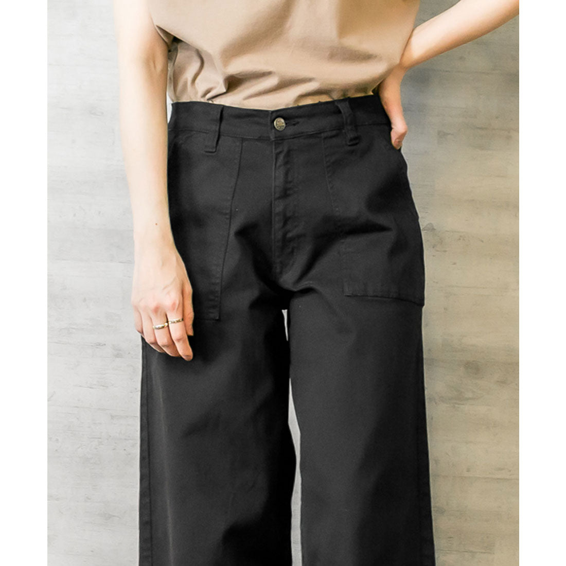 ジャングルジャロピー JUNGLE JALOPY 大きいサイズ レディース ワイド ベイカーパンツ ワイドパンツ ストレッチ ツイル チノ ストレート オーバーサイズ ゆったり 楽ちん 美脚 韓国ファッション