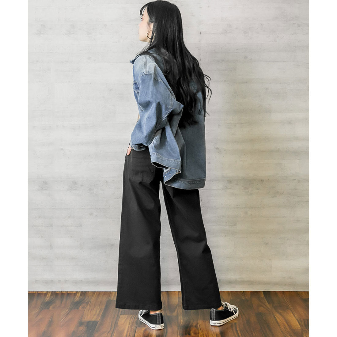 ジャングルジャロピー JUNGLE JALOPY 大きいサイズ レディース ワイド ベイカーパンツ ワイドパンツ ストレッチ ツイル チノ ストレート オーバーサイズ ゆったり 楽ちん 美脚 韓国ファッション
