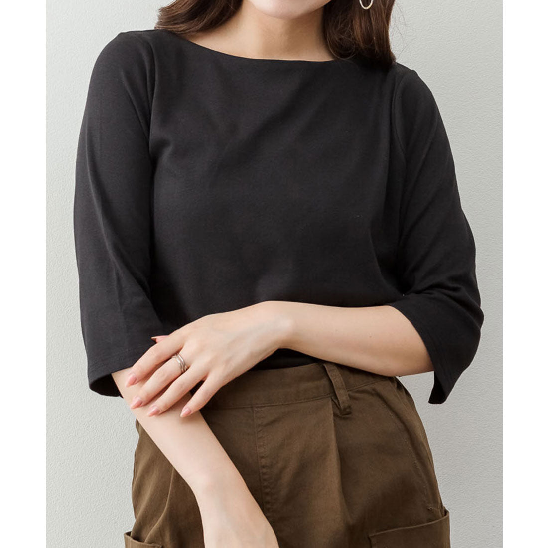 ジャングルジャロピー JUNGLE JALOPY ボートネック七分袖プルオーバー