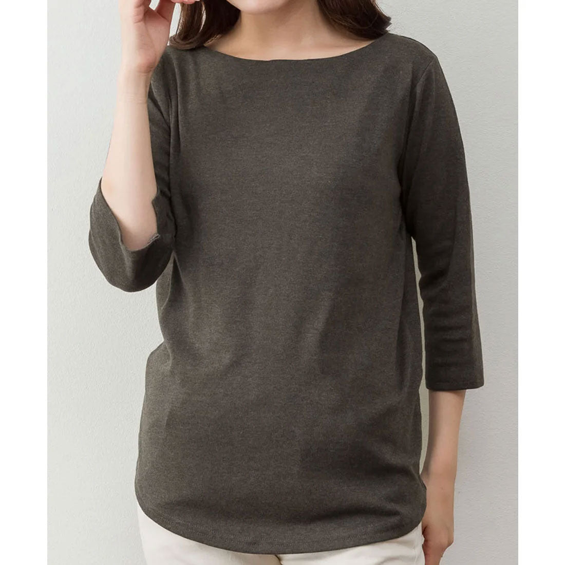 ジャングルジャロピー JUNGLE JALOPY ボートネック七分袖プルオーバー