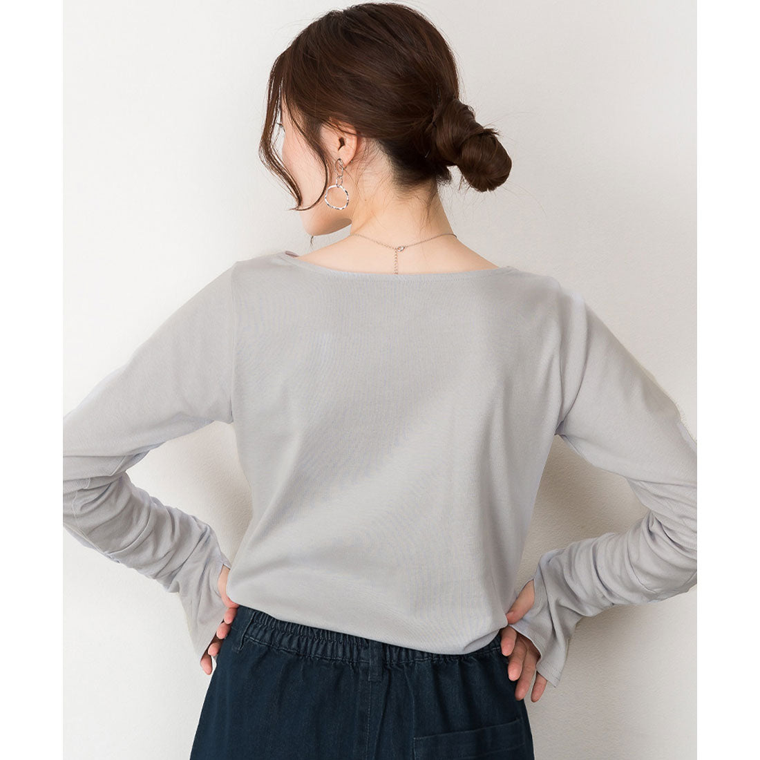 ジャングルジャロピー JUNGLE JALOPY ボートネック指空きTシャツ