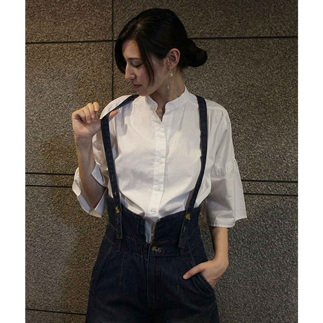 ジャングルジャロピー JUNGLE JALOPY デニムハイウェストサスペンダーワイドパンツ リラックスワイドパンツ/ ゆったり リラックス ウエストゴム サスペンダーサス付ハイライズワイドパンツ ボトムス