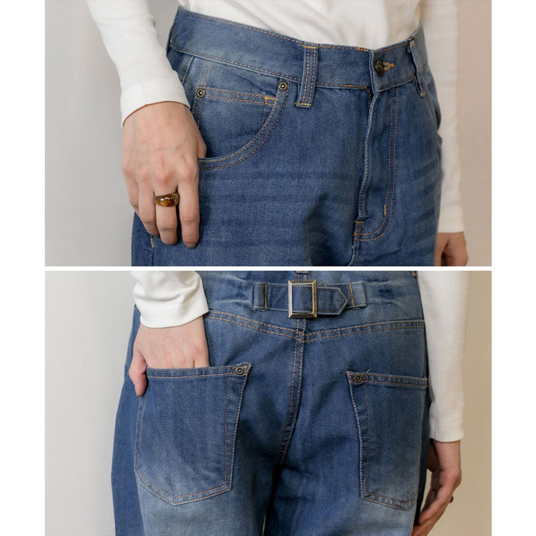 ジャングルジャロピー JUNGLE JALOPY サルエルデニムパンツ (BLUE) BLUE