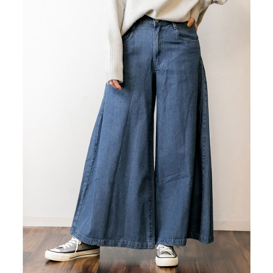 ジャングルジャロピー JUNGLE JALOPY デニムバギーパンツ ゆったりだけどお洒落なワイドデニム デニム ボトム ワイドシルエット ゆったりジーンズ レディースファッション通販 ゆったりシルエット 大人 オールシーズン 韓国 大きいサイズ