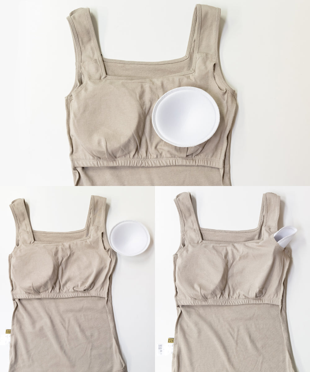 ジャングルジャロピー JUNGLE JALOPY カップ付き タンクトップ 大きいサイズ ラウンドネック 綿 レディース インナー キャミソール トップス 春 夏 (NAVY) NAVY