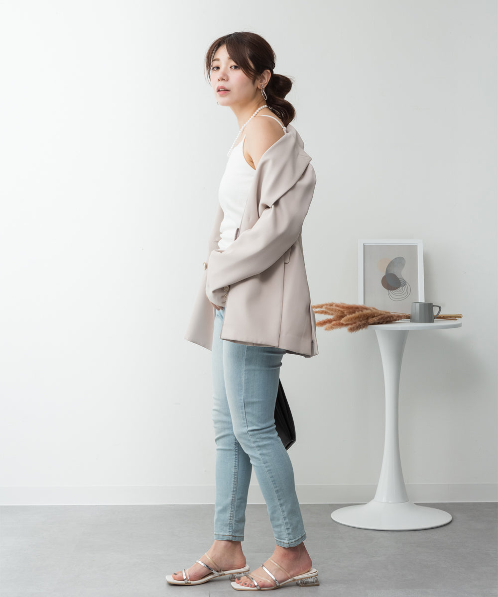 ジャングルジャロピー JUNGLE JALOPY カップ付き キャミソール 大きいサイズ 綿 フライス レディース インナー タンクトップ トップス 春 夏 (OFFWHITE) OFFWHITE