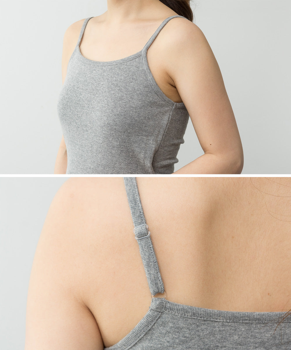 ジャングルジャロピー JUNGLE JALOPY カップ付き キャミソール 大きいサイズ 綿 フライス レディース インナー タンクトップ トップス 春 夏 (OFFWHITE) OFFWHITE