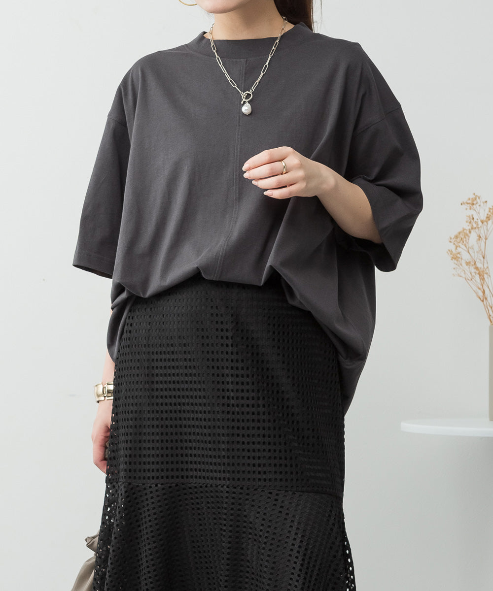 ジャングルジャロピー JUNGLE JALOPY オーバーサイズコットンパネルTシャツ レディース 大きいサイズ (C-GRAY) C-GRAY