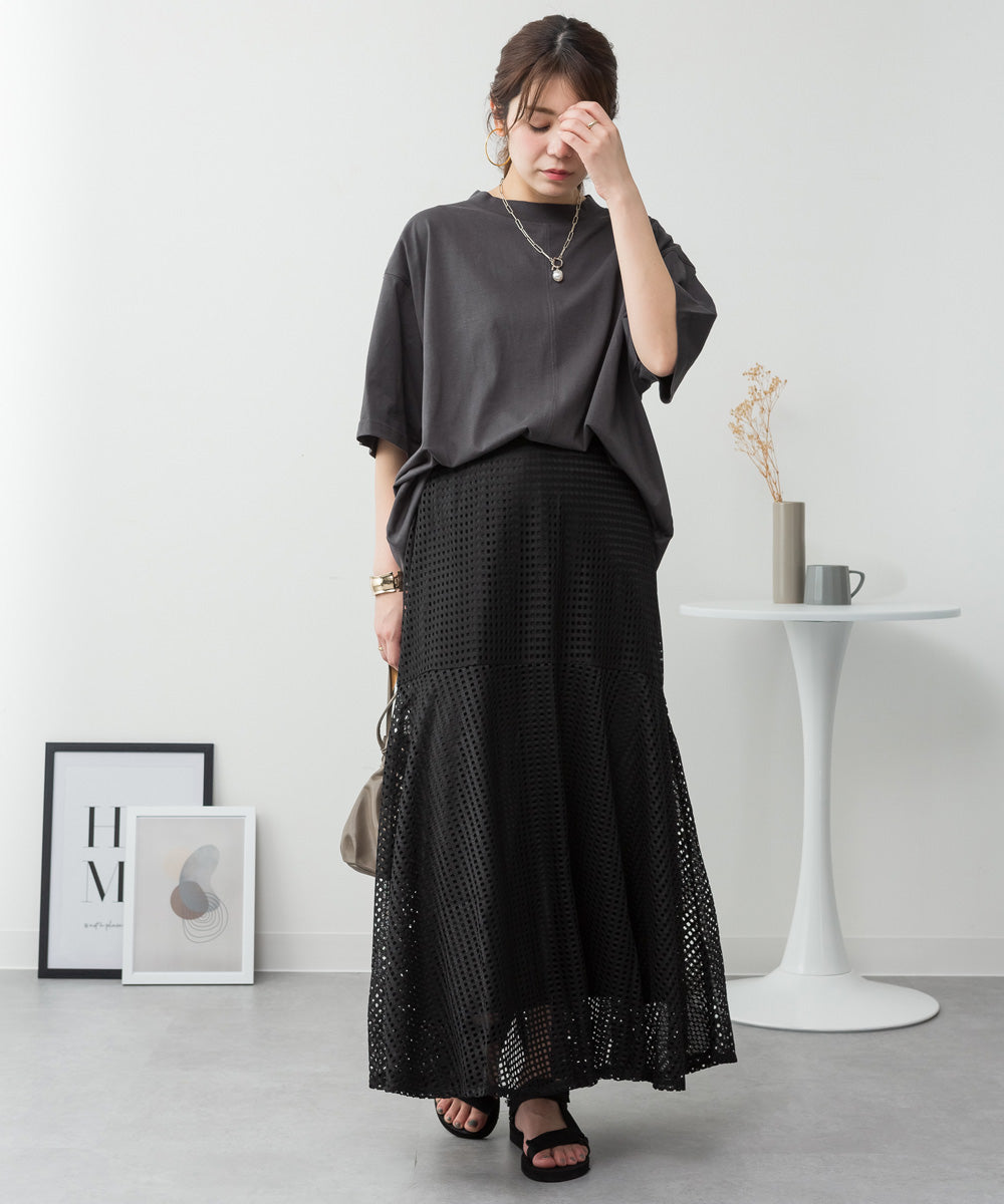 ジャングルジャロピー JUNGLE JALOPY オーバーサイズコットンパネルTシャツ レディース 大きいサイズ (C-GRAY) C-GRAY