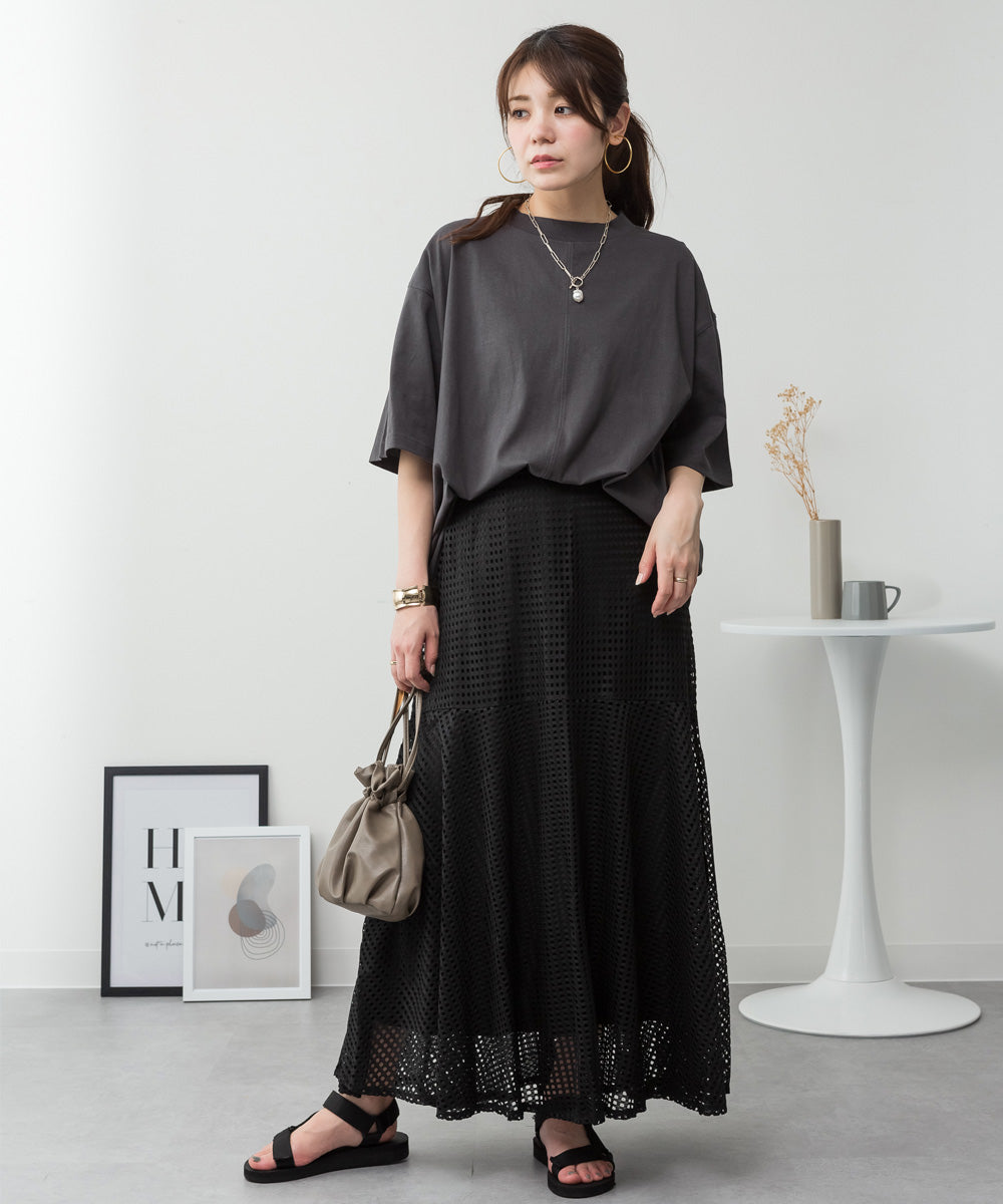 ジャングルジャロピー JUNGLE JALOPY オーバーサイズコットンパネルTシャツ レディース 大きいサイズ (C-GRAY) C-GRAY