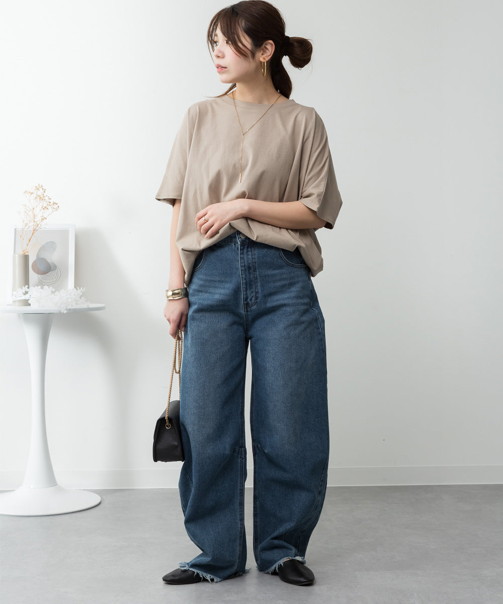 ジャングルジャロピー JUNGLE JALOPY コクーンシルエットプルオーバー レディース 大きいサイズ (GRAY-BEIGE) GRAY-BEIGE