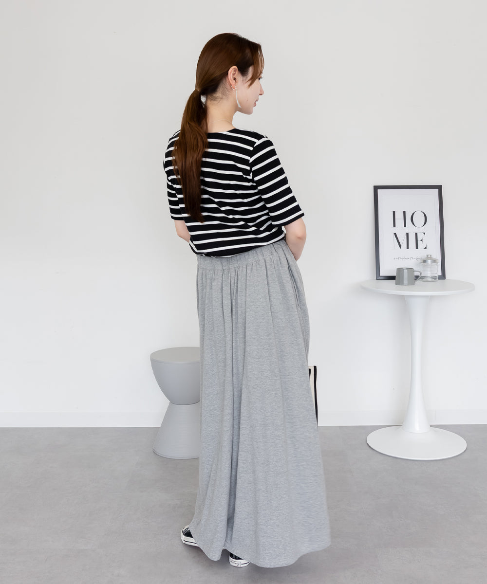 ジャングルジャロピー JUNGLE JALOPY ボーダー5分袖トップス レディース 大きいサイズ (BLACK-OW) BLACK-OW