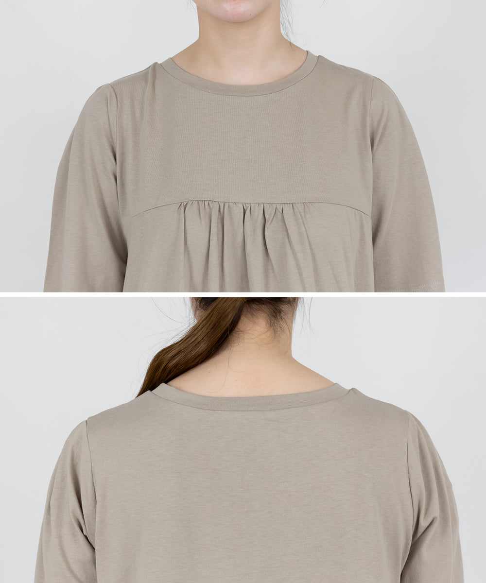 ジャングルジャロピー JUNGLE JALOPY 半袖バルーンロングワンピース レディース 大きいサイズ 夏服 夏 トップス ワンピ マキシ ギャザー (C-GRAY) C-GRAY