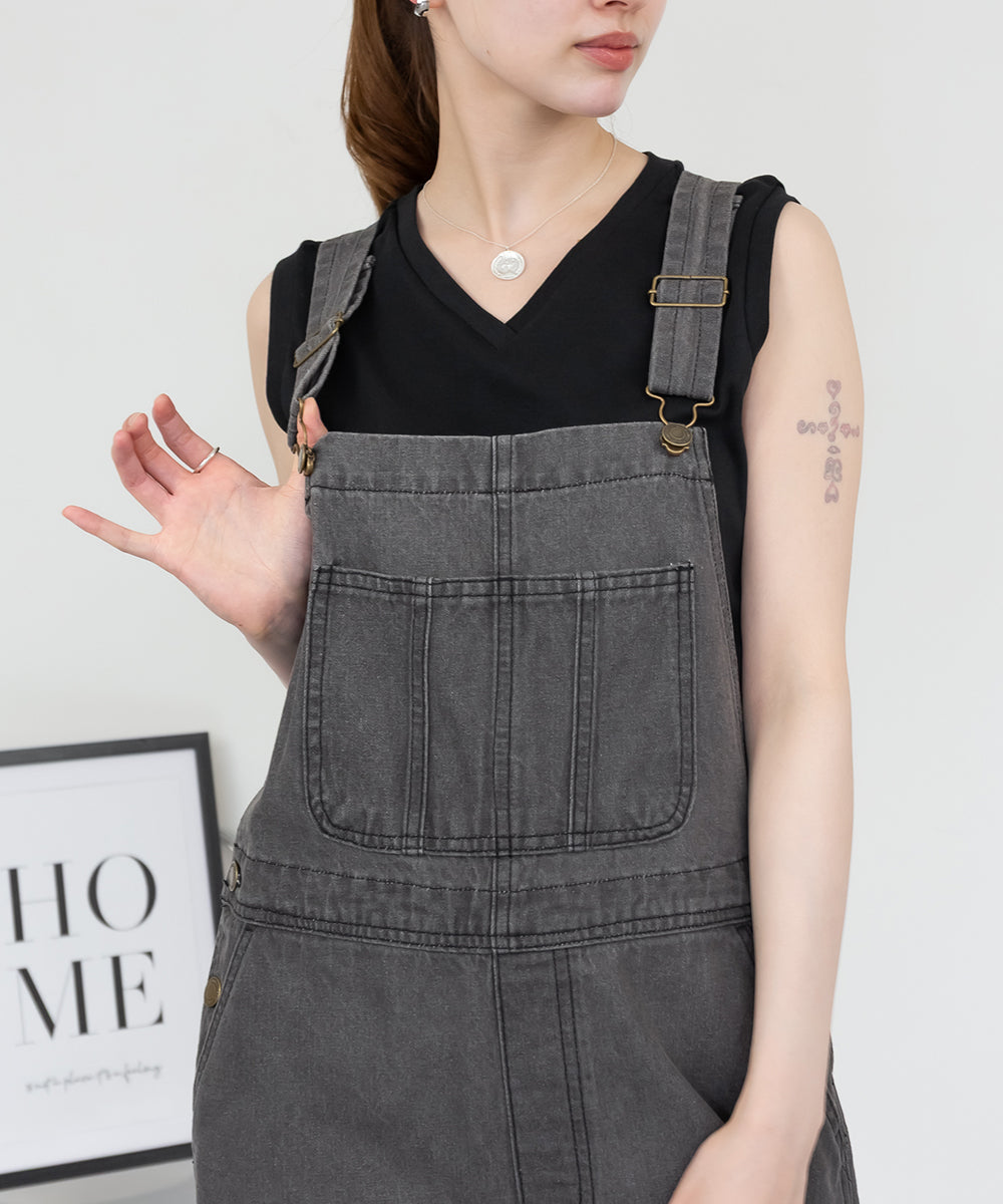 ジャングルジャロピー JUNGLE JALOPY Vネック ノースリーブ トップス レイヤード インナー 重ね着 レディース 大きいサイズ (BLACK) BLACK