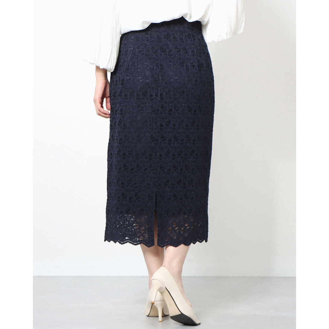 カールパークレーン KarLParkLane レース×スウェードタイトスカート