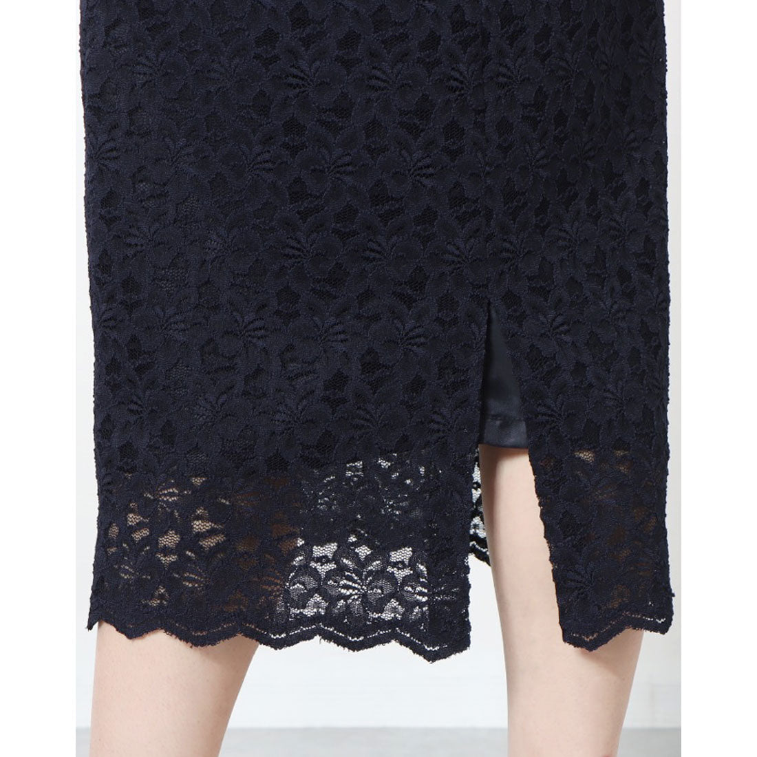 カールパークレーン KarLParkLane レース×スウェードタイトスカート