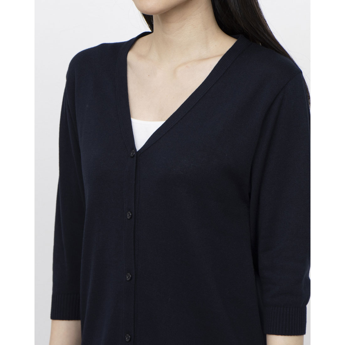 カールパークレーン KarLParkLane Vネックロングカーデ (ネイビー) ネイビー