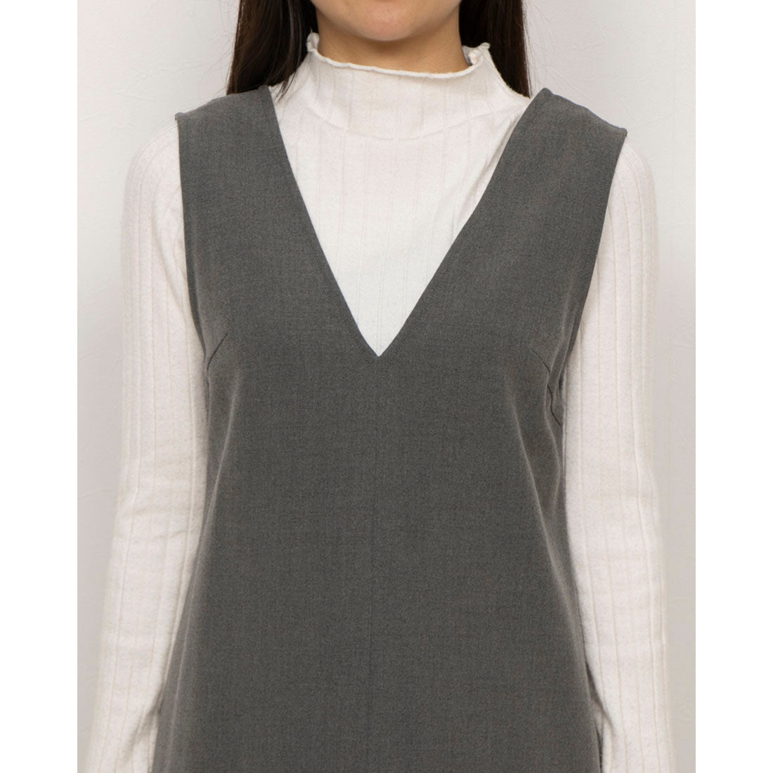 カールパークレーン KarLParkLane サーモサキソニーフロントスリットVアキジャンドレ (グレー) グレー