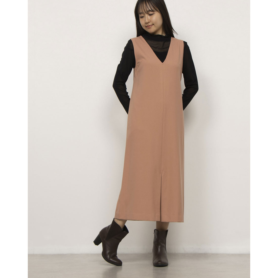 カールパークレーン KarLParkLane サーモサキソニーフロントスリットVアキジャンドレ (ピンク) ピンク