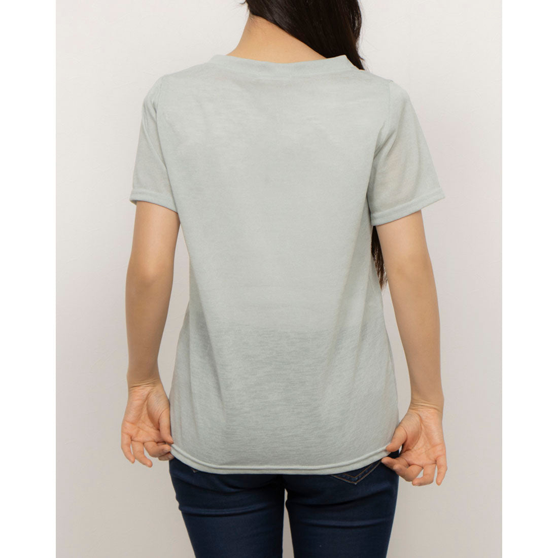 カールパークレーン KarLParkLane 無地Vネックカットソー (グリーン) グリーン