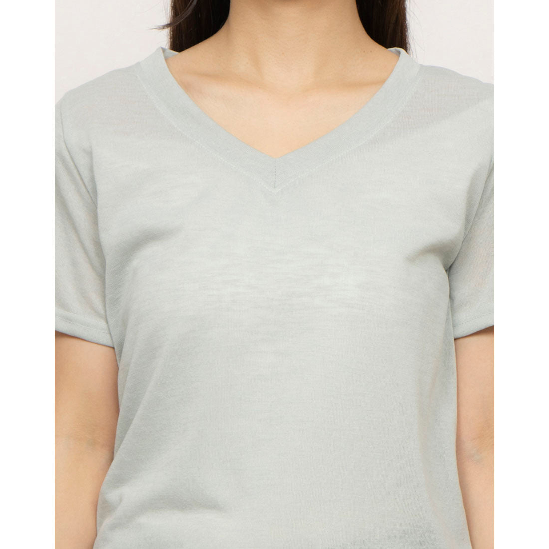 カールパークレーン KarLParkLane 無地Vネックカットソー (グリーン) グリーン